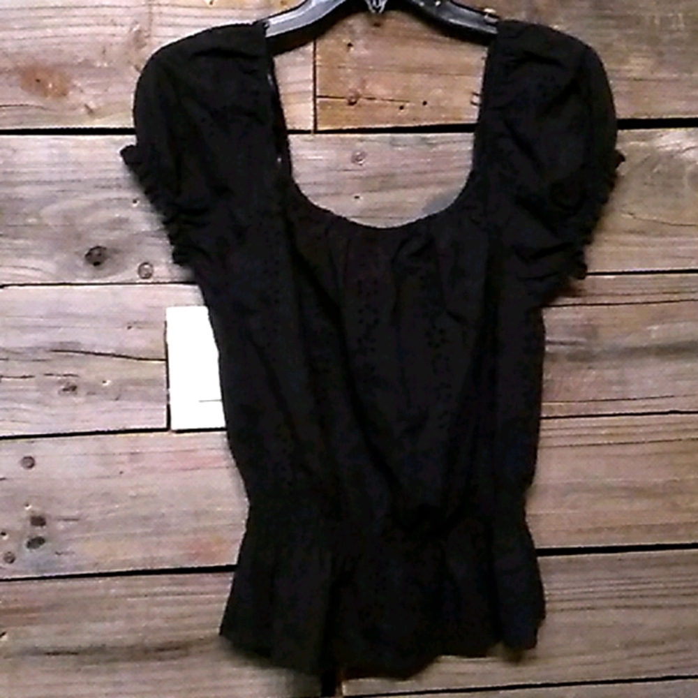 Ambiance Black Women's Blouse Size L